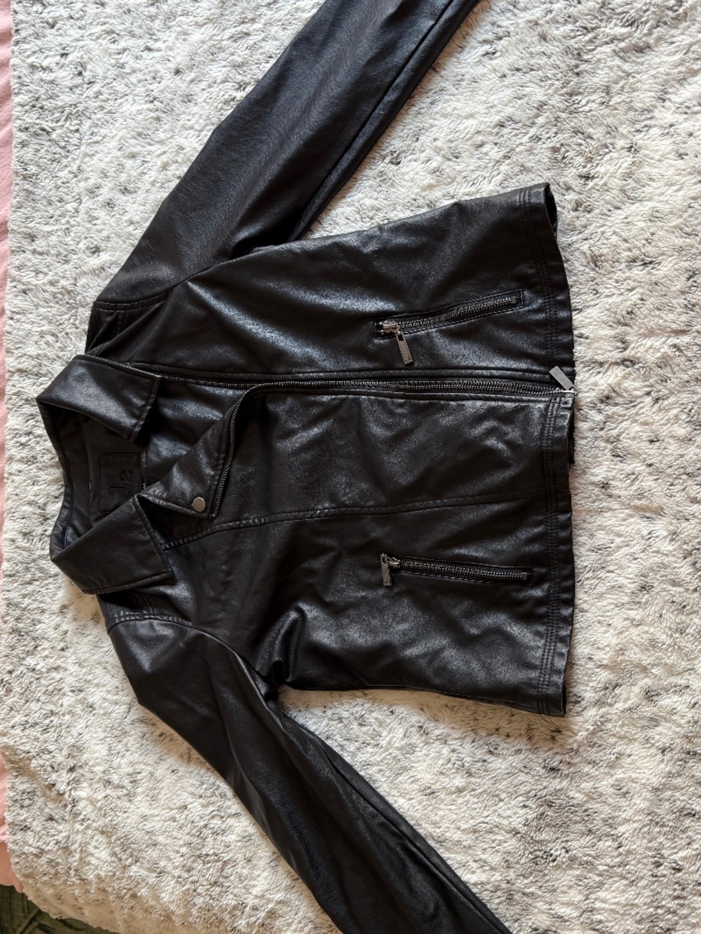 J2 Black Leather Jacket Size M